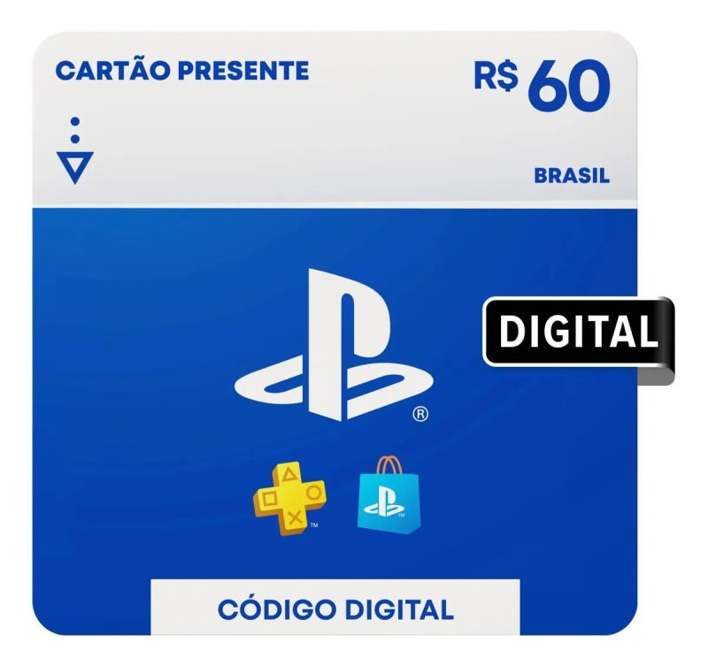 Cartão Presente Playstation Store Brasil R$ 60