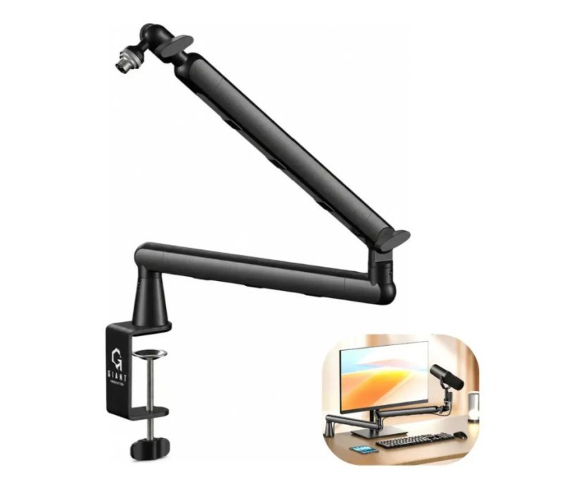 Suporte Articulado Microfone Mesa Braço Low Profile