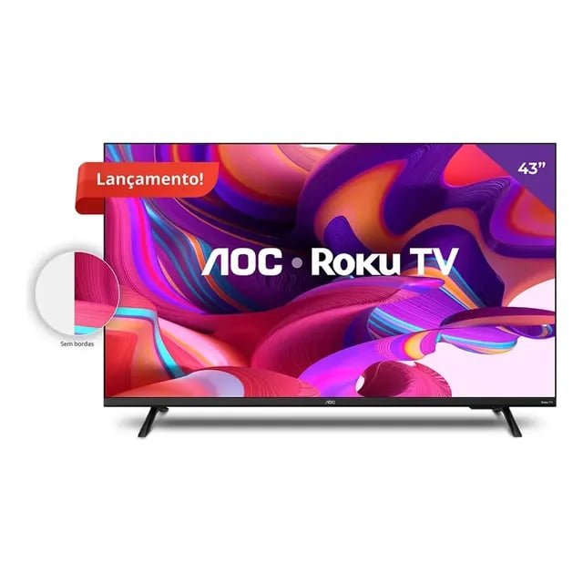 Smart TV 43 Full HD com Roku TV 43S5135/78G AOC Bivolt