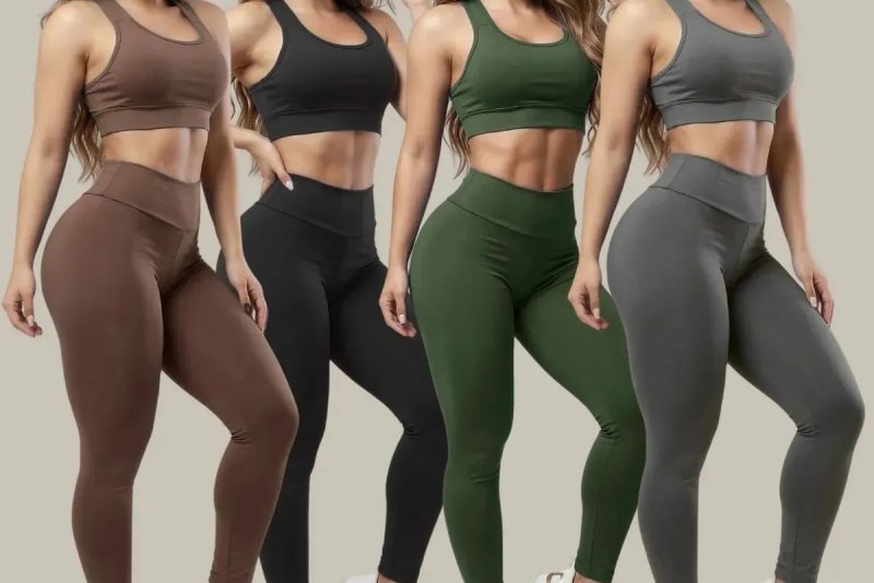 Kit 4 Conjuntos Calça Leg e Top