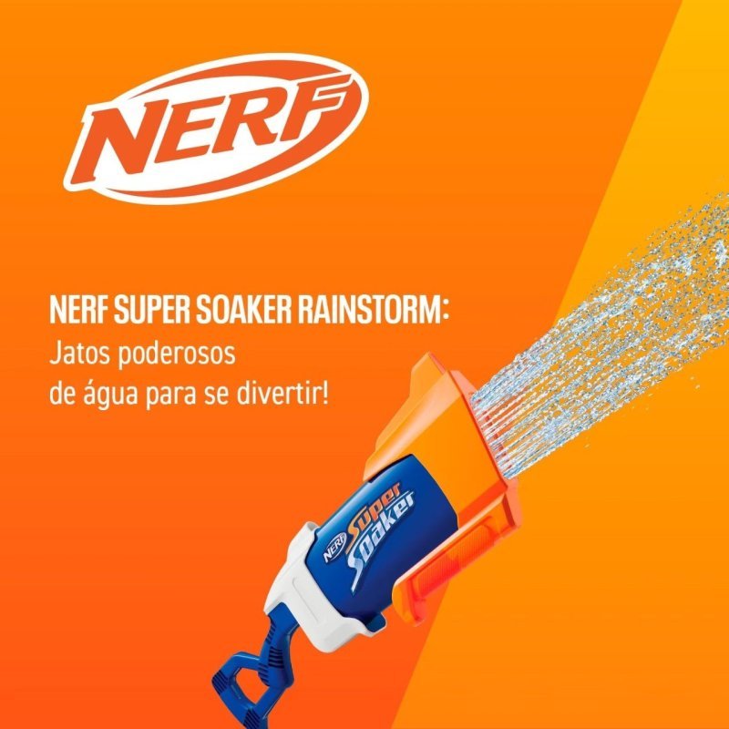 Nerf, Lançador de Água, Super Soaker, Rainstorm - Jato Forte