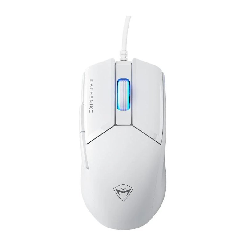 Mouse Gamer Machenike M7 Pro, Com fio, 12800 DPI, 6 botões, Branco JJ02GL006