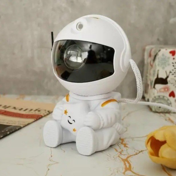 Projetor de Estrelas Astronauta para Quarto com Luz Nebulosa e Galáxia
