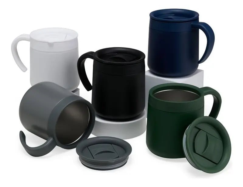 Caneca Térmica Premium 300ml Inox com Tampa Café Água