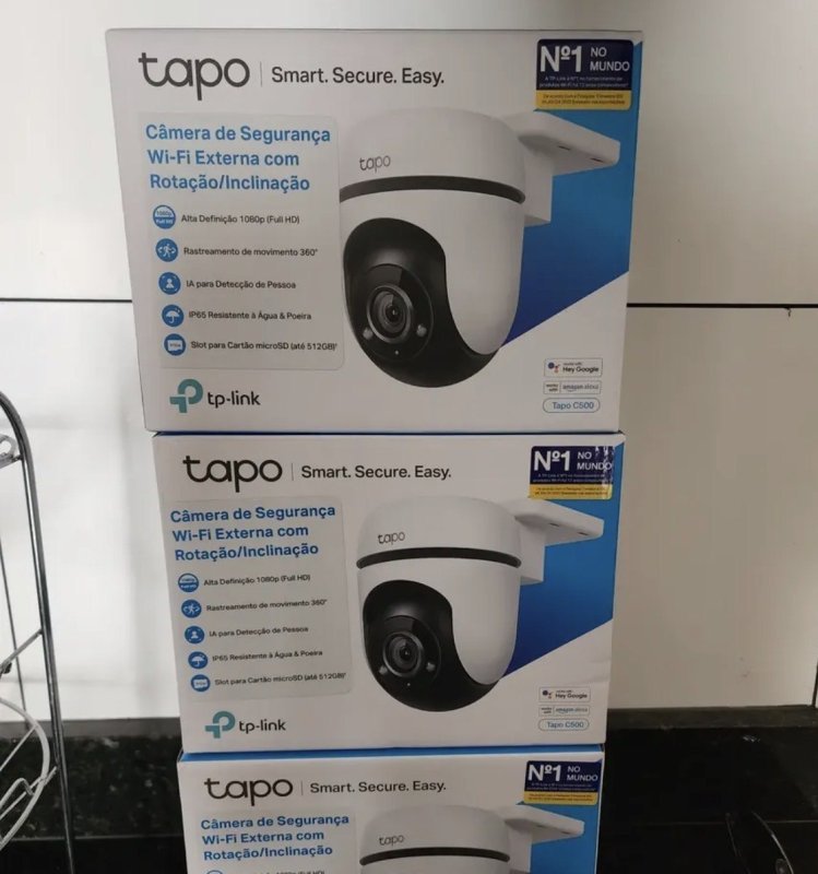 TP-Link Tapo C500 Câmera de Segurança Wi-Fi 1080P 360° Colorida IP65