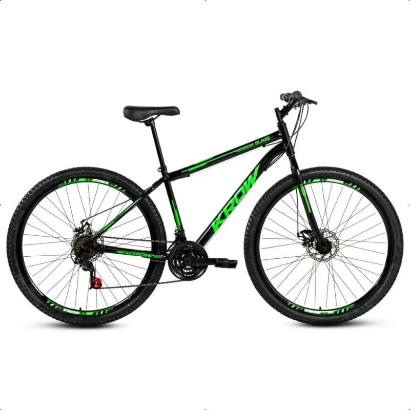 Bicicleta Aro 29 Aço Carbono - Freios a Disco - 21 Marchas - Krow Bikes