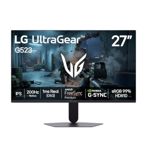 LG UltraGear Monitor Gamer 27" IPS 200Hz, 1ms, Full HD, HDR10