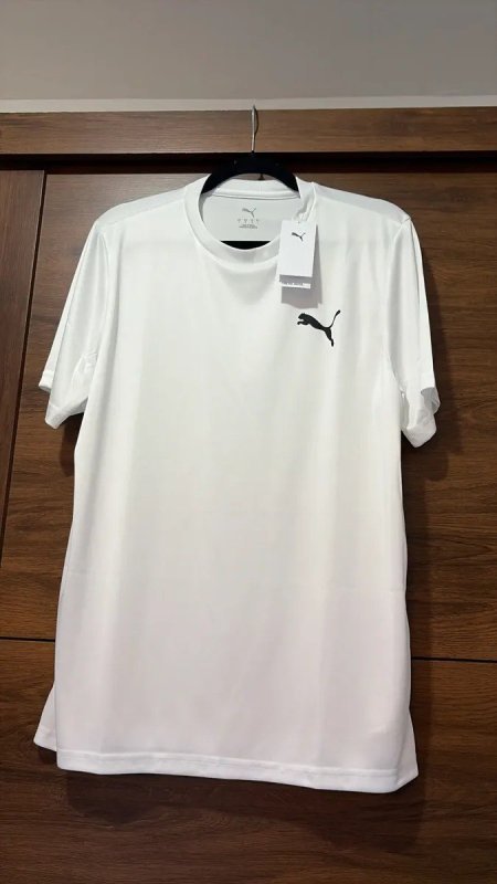Camiseta Ess Small Puma Logo Poly Tee Masculina