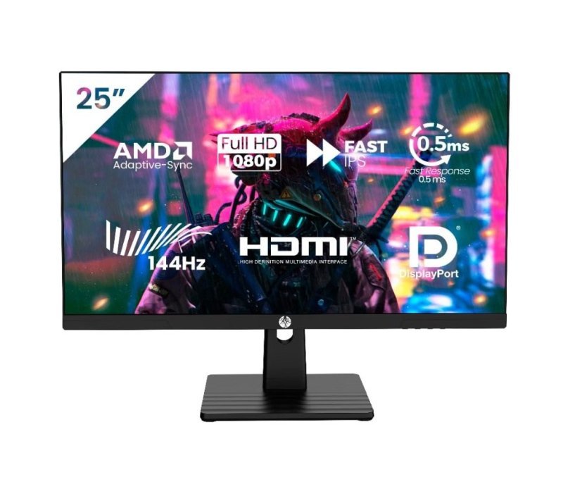 Haiz Monitor Gamer 25'' 144hz 0.5ms 1920x1080 Adaptative Sync FHD HDMI/DP IPS VESA