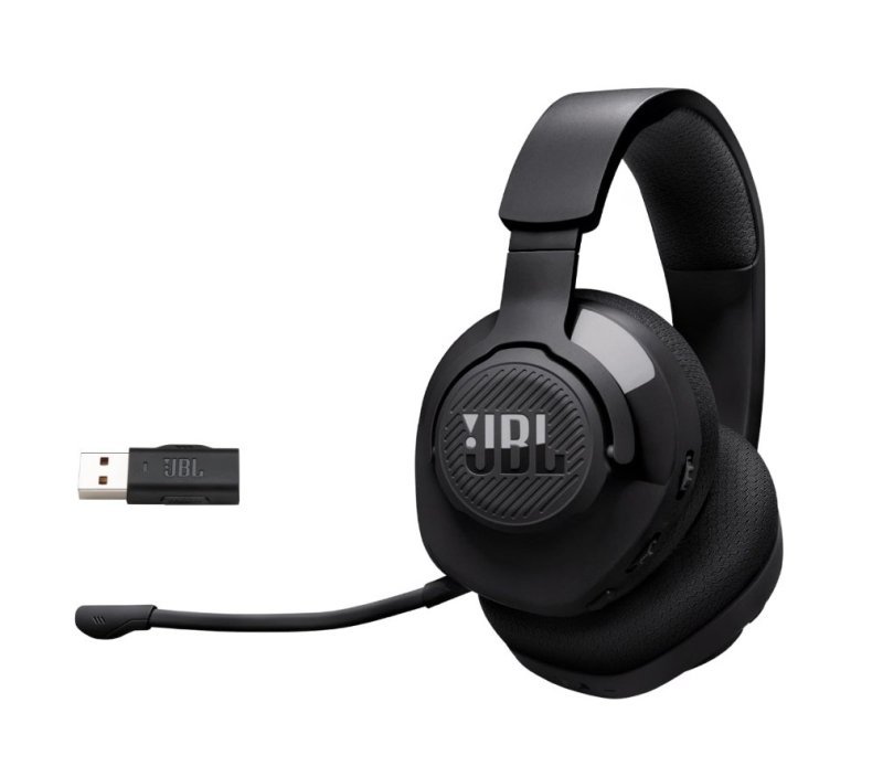 JBL Fone de Ouvido Com Fio Quantum 360 Wireless Headset Gamer Over Ear Microfone Removível - Preto