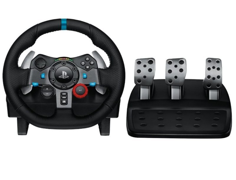 Volante e Pedais Logitech G29 Driving Force com Force Feedback para PS5, PS4, PS3 e PC
