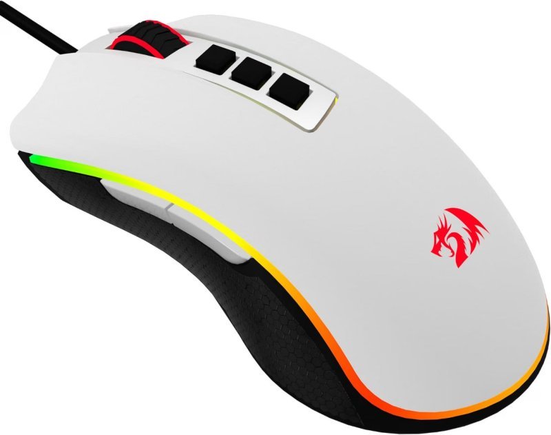 Mouse Gamer Redragon Cobra V2 Special Edition Cypher Branco e Preto RGB M711A-RGB