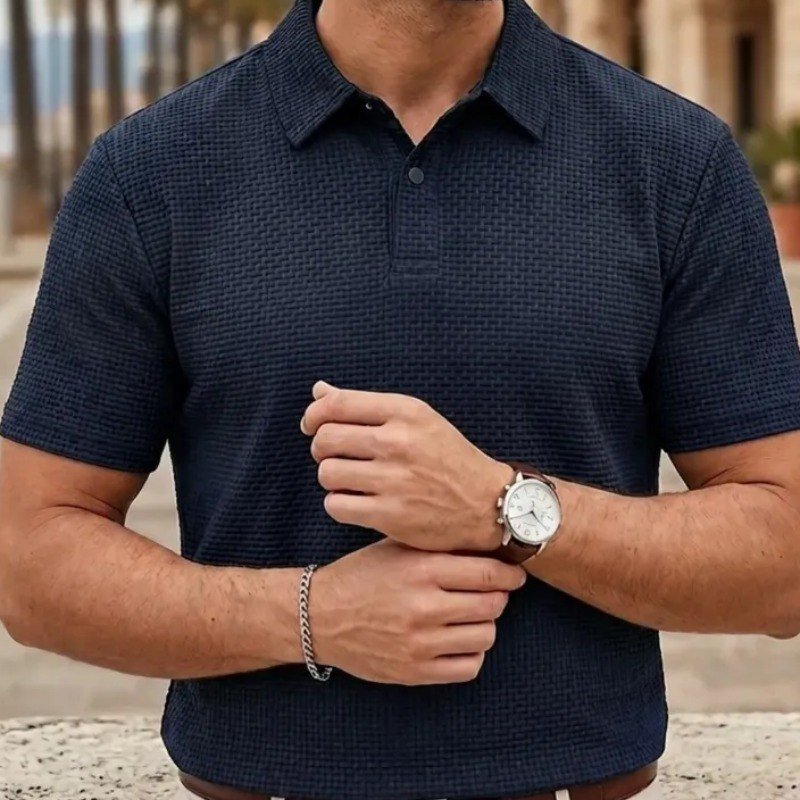 Camisa Polo Texturizada Masculina Old Money Casual Premium