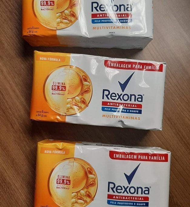 Pack 06 un. Sabonete Em Barra Rexona Multivitaminas 84g