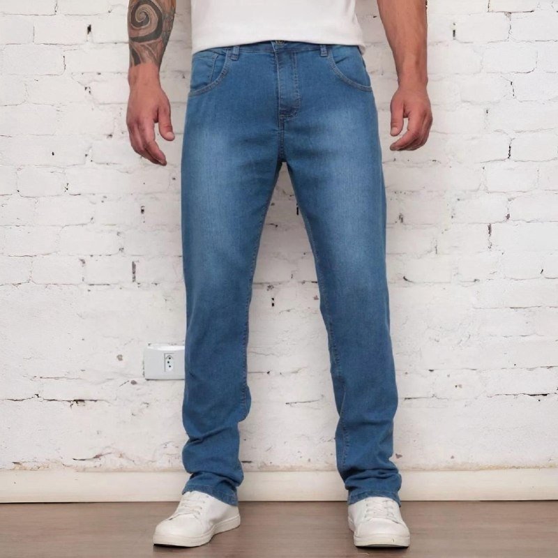 Calça Jeans Tradicional Corte Reto