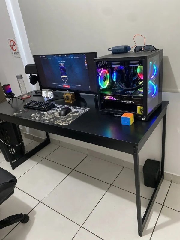 Mesa Escritório Industrial 150x60 Reforçado Ferro