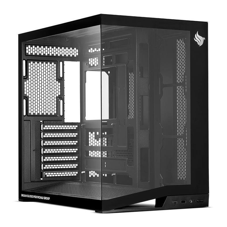 Gabinete Gamer Pichau Osiris PRO, Mid-Tower, Lateral de Vidro, Preto, PG-OSIP-BK