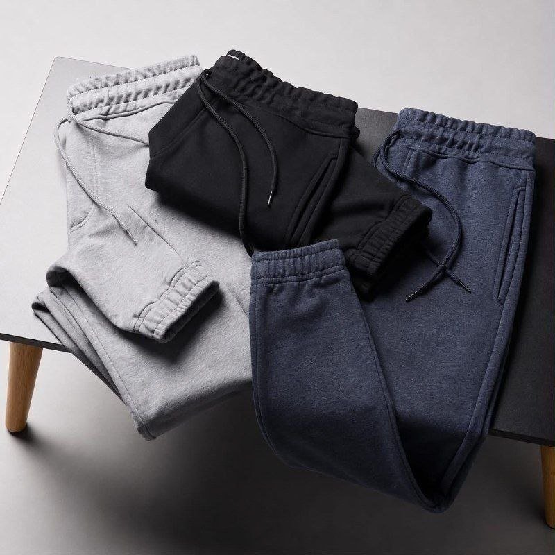 Kit 3 Calça Moletom Slim Jogger Com Bolso Masculino