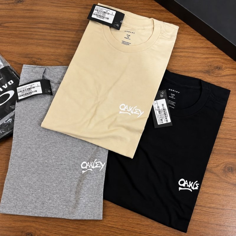Kit 3 Camisetas Masculina Logo Grafitti Oakley