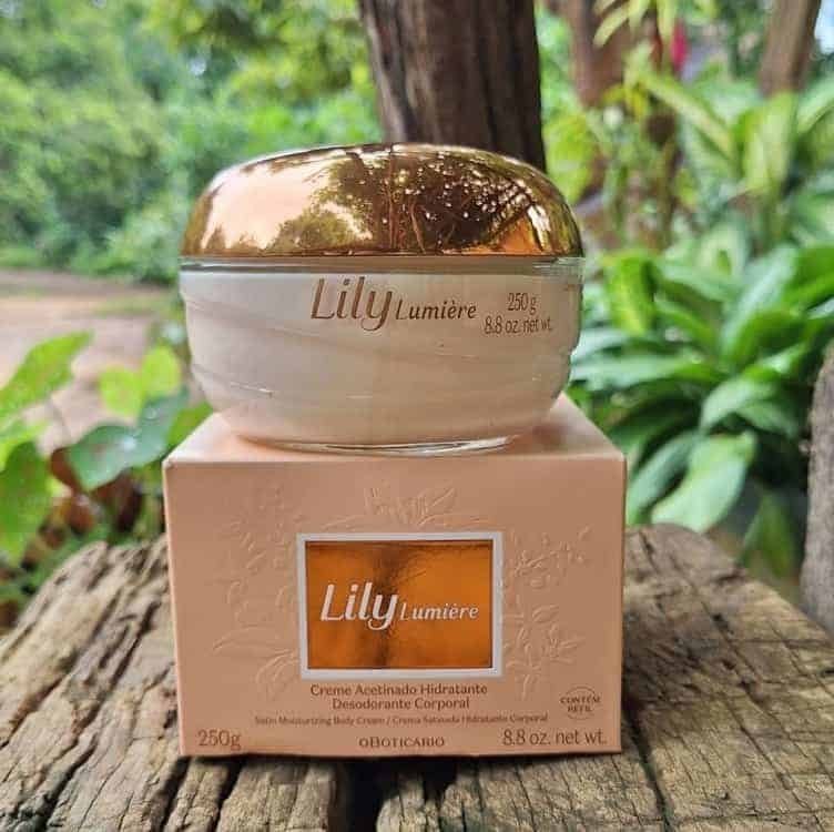 Creme Lumière Acetinado Hidratante Corporal Lily O Boticário 250g