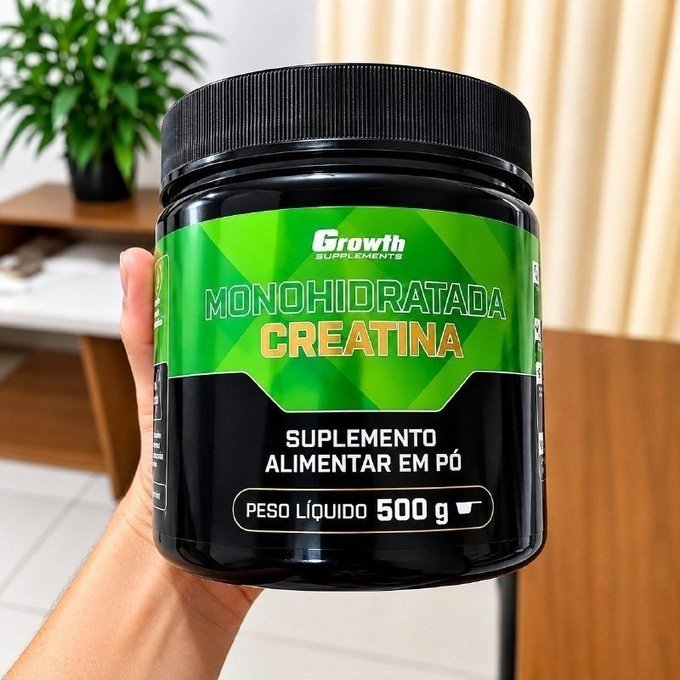 Creatina 100% Pura Growth 500g + Frete Grátis