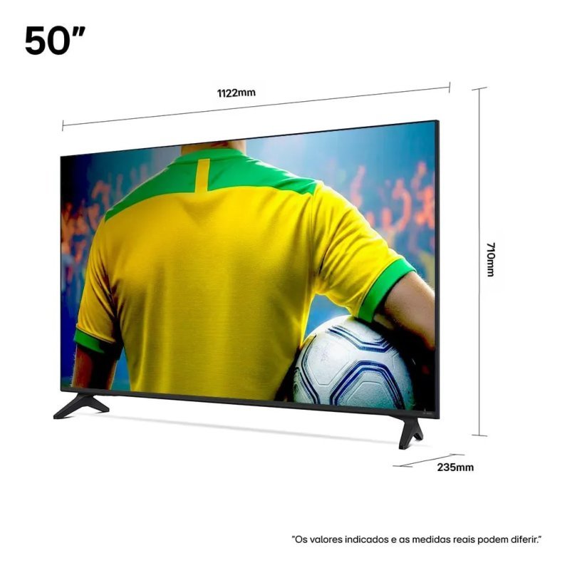Smart TV 4K 50" LG QNED73 Portal de Games com Processador AI