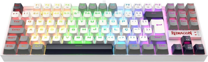 Teclado Mecânico Gamer Redragon Kumara RGB Branco