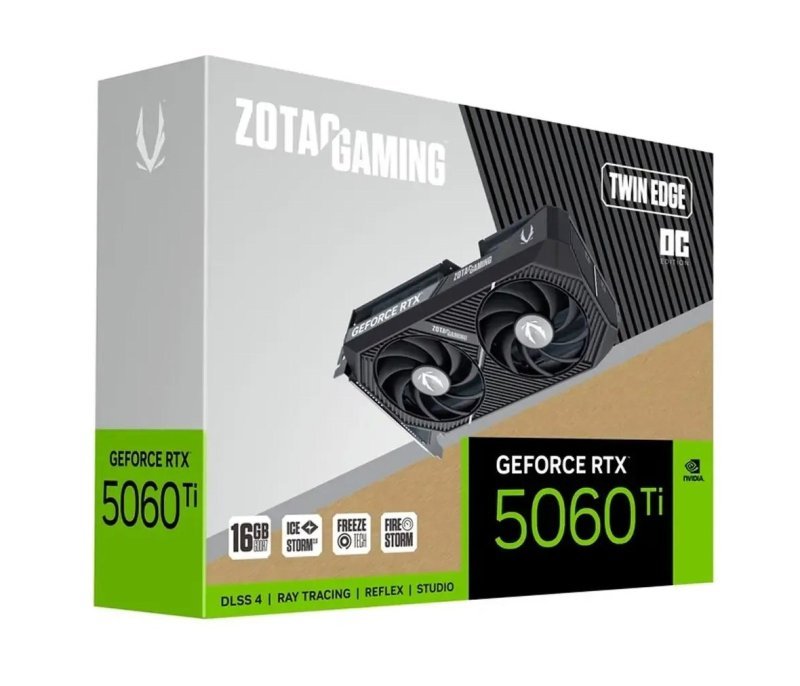 Placa De Vídeo Zotac RTX 5060 Ti 16GB Twin Edge OC