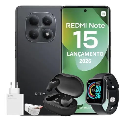 Xiaomi Redmi Note 15 256GB 16GB RAM + Brindes