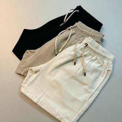 Kit 3 Shorts Masculino Bermuda Linho Verão Envio Imediato (P ao XG)