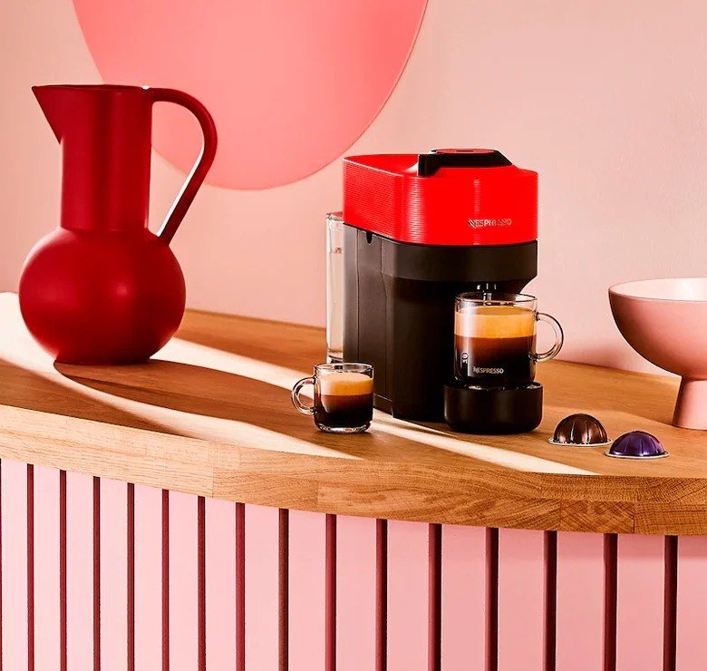 Cafeteira Espresso Nespresso Vertuo Pop Vermelho Pimenta 110V + Frete Grátis