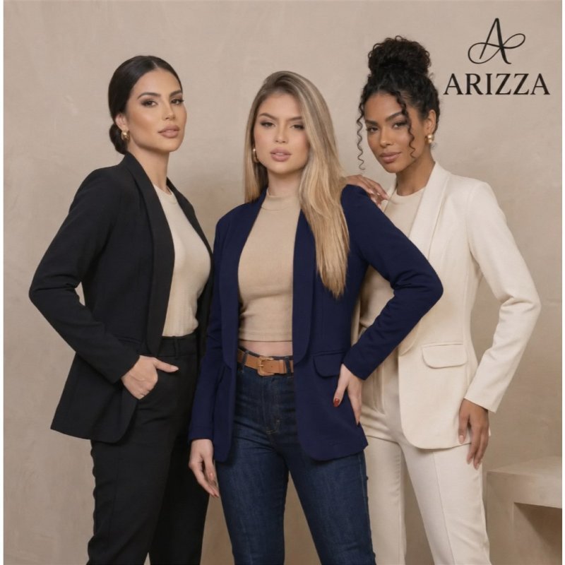 Blazer Feminino Alongado Premium Alfaiataria Max Acinturado