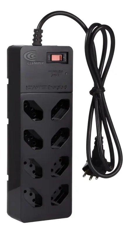 Filtro De Linha com Dps iCLAMPER Energia 8 Tomadas Régua com Tecnologia Lcf