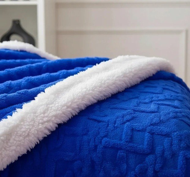 Cobertor Manta De Casal 2,00x1,80 Canelada Sherpa Cores + Frete Grátis
