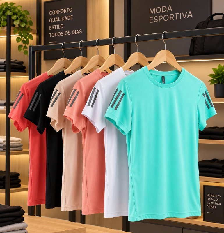 Camiseta Básica Exercícios De Verão Feminina Seda Gelada