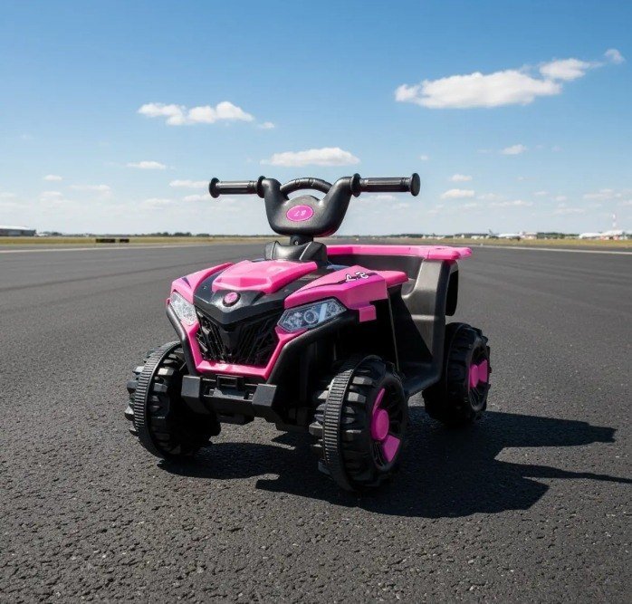 Quadriciclo Com Pedal Elétrico 6v Som E Farol Led Rosa