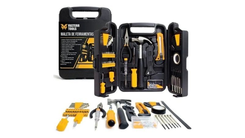 Kit Jogo De Ferramentas 142 Peças Fasterr Com Maleta