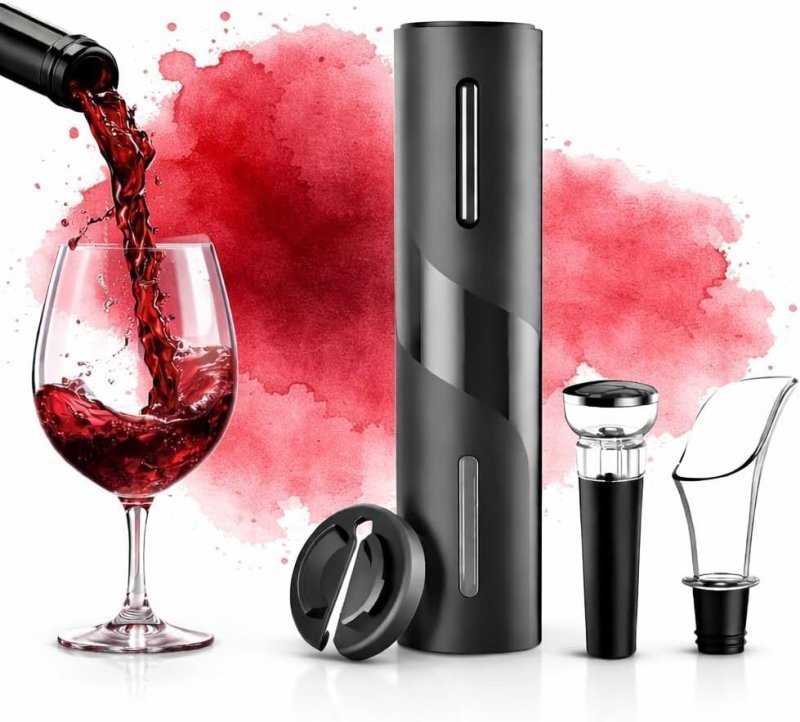 Abridor de Vinho Elétrico Automático – Kit 4 Peças
