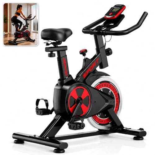 Bicicleta Ergométrica Bike Spinning – Bike Treino em Casa, Academia, Exercícios Cardio e Emagrecimento, Design Confortável e Ajustável, Vertical Silenciosa +100kg