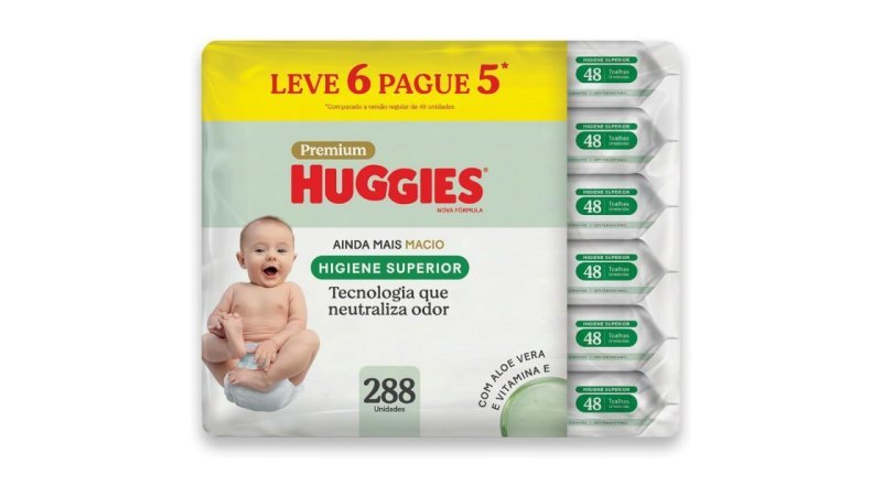 Lenços Huggies Higiene Superior 288 un.