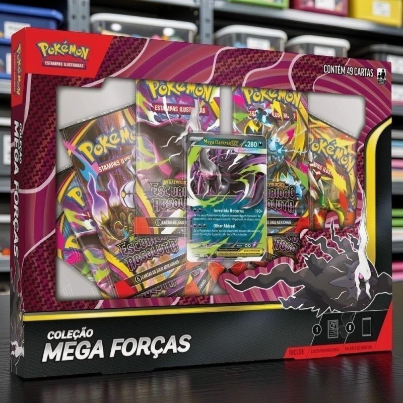 Box Pokémon TCG Mega Forças Mega Darkrai EX + Frete Grátis