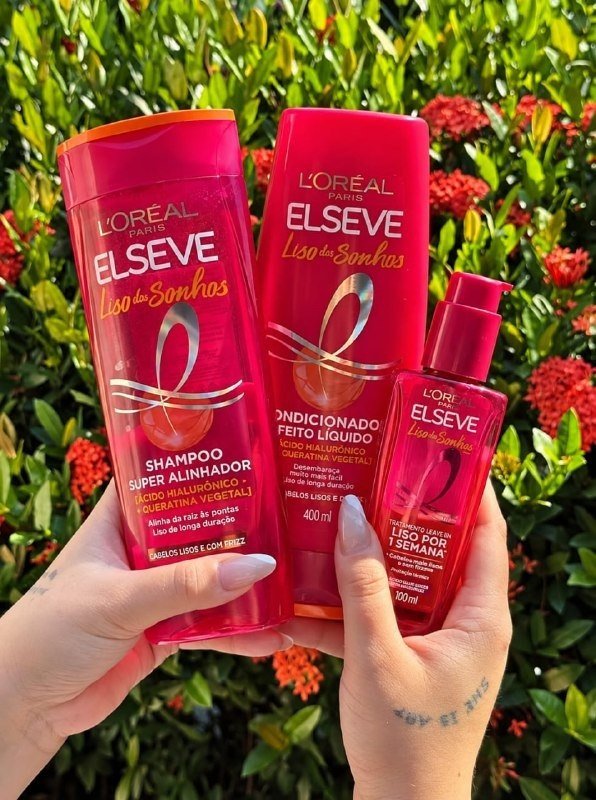 L'Oréal Paris Elseve Liso dos Sonhos Kit Shampoo, Condicionador e Sérum