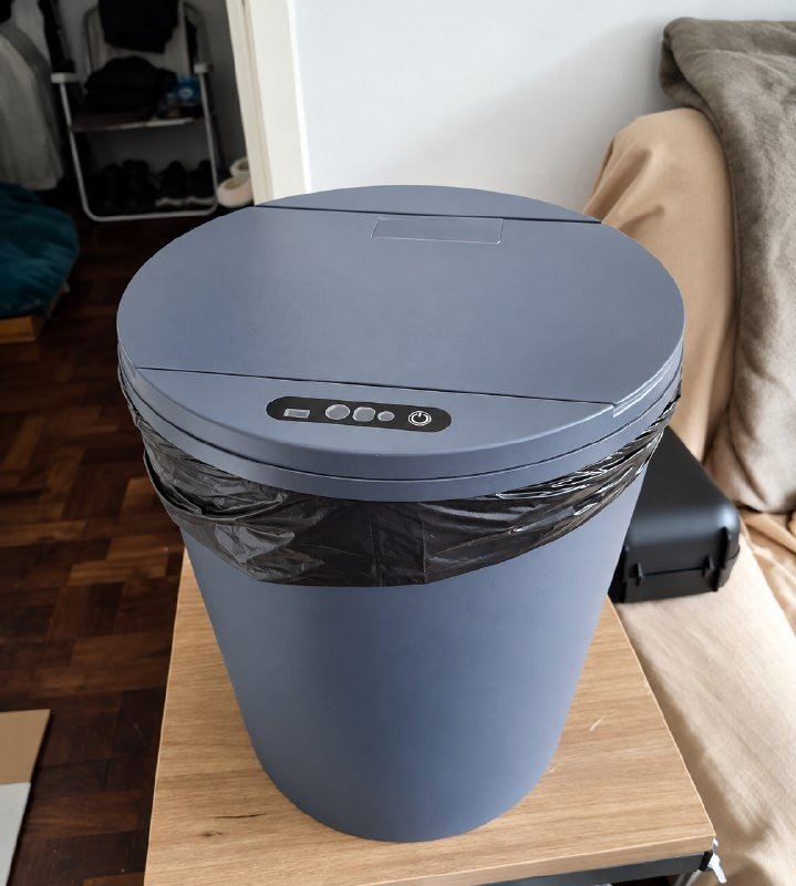 Lixeira Antiodor Com Sensor Inteligente Abre Fácil Cesto 16l
