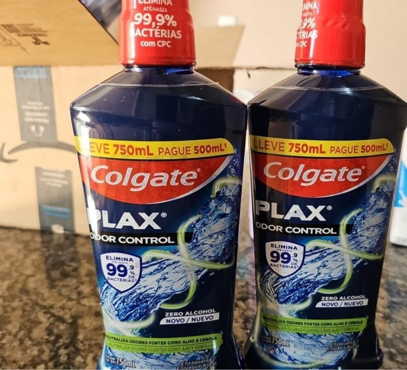 Colgate Plax Odor Control Enxaguante Bucal Sem Álcool, 750ml