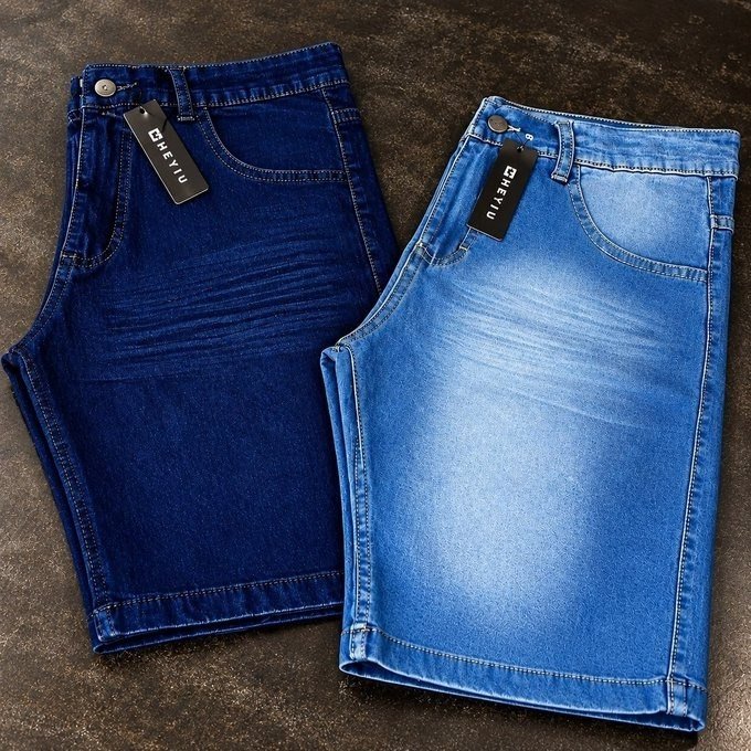 Kit com 2 Bermudas Jeans C/ Lycra