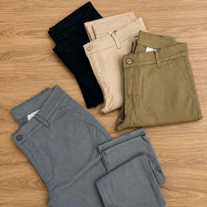 Calça Masculina Sarja Premium Esporte Fino Bolso Faca Lycra (38 a 48)