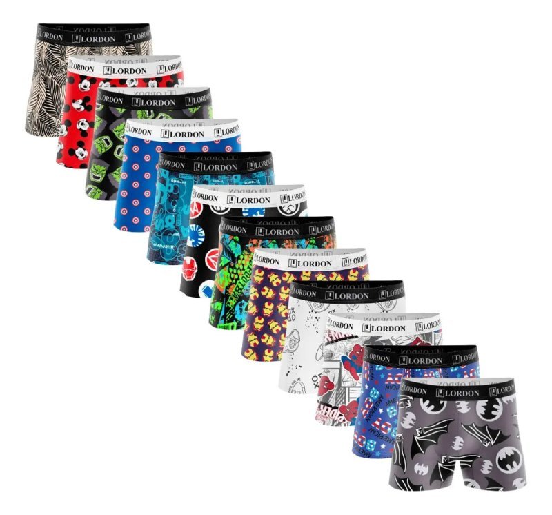 Cueca Masculina Boxer Kit 10 Infantil Juvenil Atacado