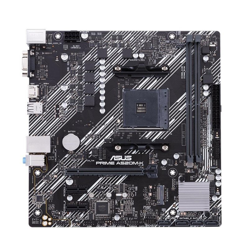 Placa Mãe Asus para AMD AM4 Prime A520M-K 2xDDR4 mATX - 90 MB