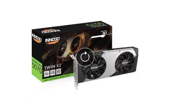Placa de Video INNO3D GeForce RTX 5070 Twin X2, 12GB, GDDR7, 192-bit