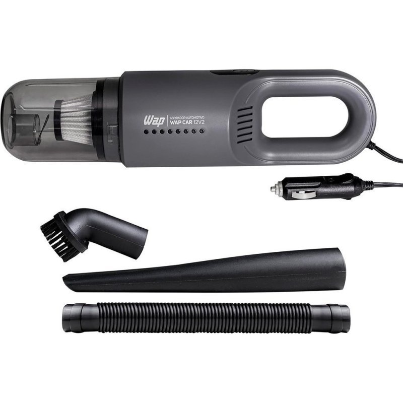 Aspirador Portátil Wap Car Potente 180W Com Reservatório 420ml Bicos Extras Cabo 3,7metros 12v Wap